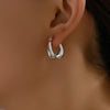 1 Pair Basic Vintage Style U Shape Plating Stainless Steel 18k Gold Plated White Gold Plated Hoop Earrings