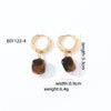 1 Pair Casual Vintage Style Simple Style Square Plating Stainless Steel Natural Stone Drop Earrings
