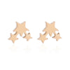 1 Pair Fashion Geometric Titanium Steel Plating Ear Studs