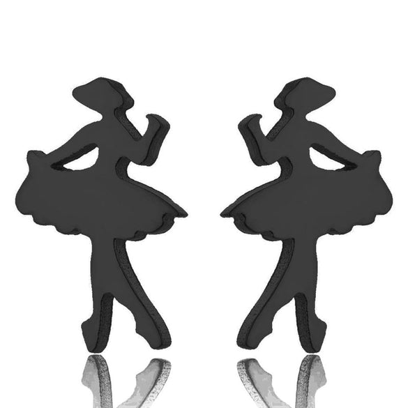 1 Pair Fashion Geometric Titanium Steel Plating Ear Studs