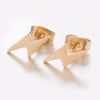 1 Pair Fashion Geometric Titanium Steel Plating Ear Studs