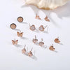 1 Pair Fashion Round Letter Stainless Steel Plating Ear Studs