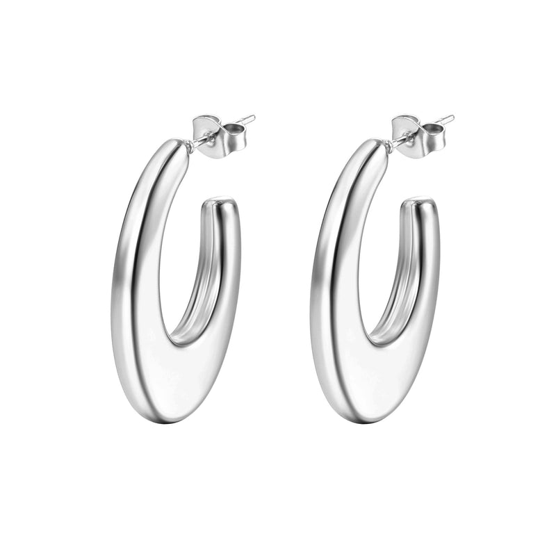 1 Pair Fashion Solid Color Plating Titanium Steel Earrings