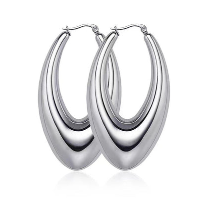 1 Pair Fashion Solid Color Plating Titanium Steel Earrings