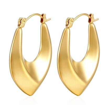 1 Pair Fashion Solid Color Plating Titanium Steel Earrings