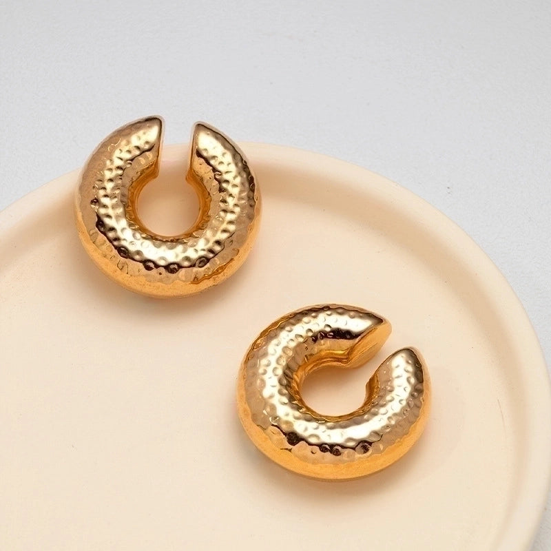 1 Pair Fashion Solid Color Plating Titanium Steel Earrings