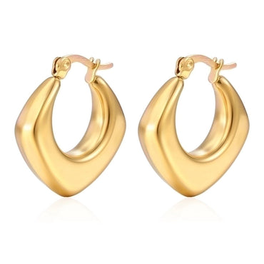 1 Pair Fashion Solid Color Plating Titanium Steel Earrings