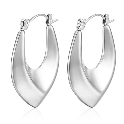 1 Pair Fashion Solid Color Plating Titanium Steel Earrings