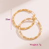 1 Pair Retro Simple Style Round Waves Plating Stainless Steel 18k Gold Plated Hoop Earrings