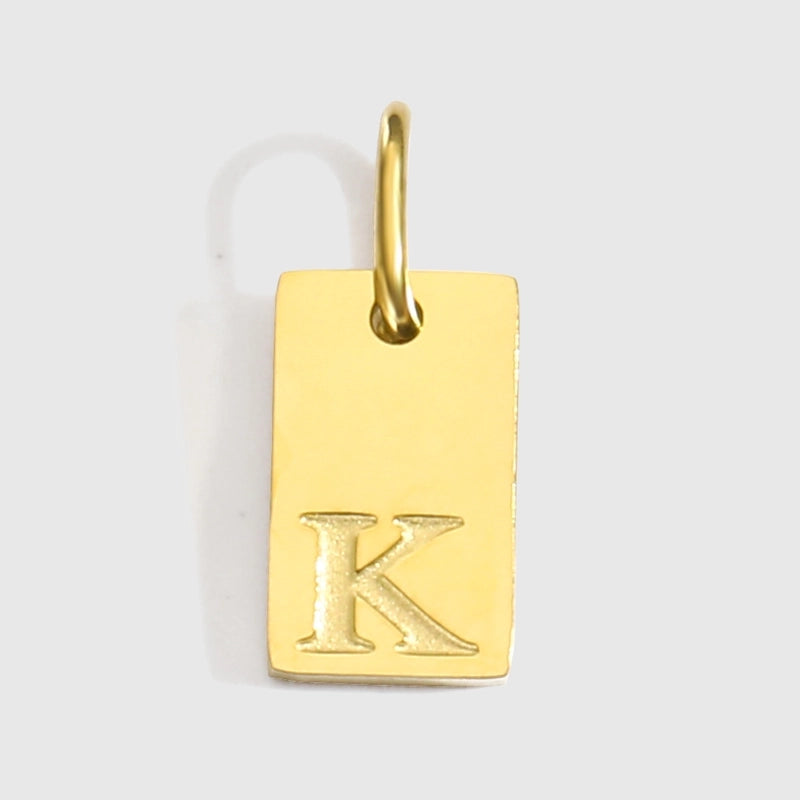 1 Piece 10*6mm 304 Stainless Steel 14K Gold Plated Letter Pendant