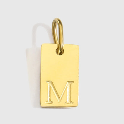 1 Piece 10*6mm 304 Stainless Steel 14K Gold Plated Letter Pendant