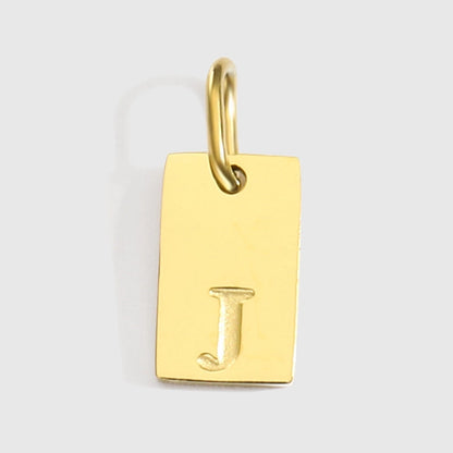 1 Piece 10*6mm 304 Stainless Steel 14K Gold Plated Letter Pendant