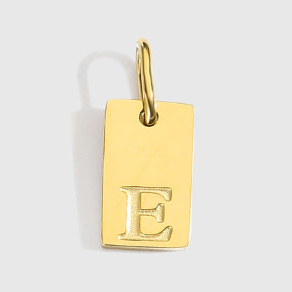 1 Piece 10*6mm 304 Stainless Steel 14K Gold Plated Letter Pendant