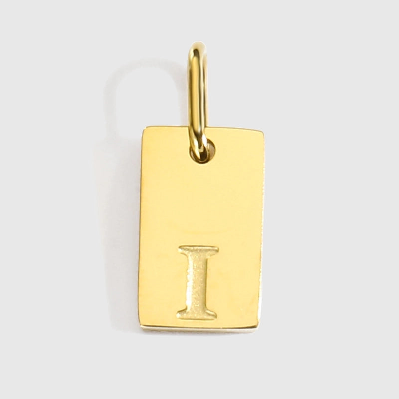 1 Piece 10*6mm 304 Stainless Steel 14K Gold Plated Letter Pendant