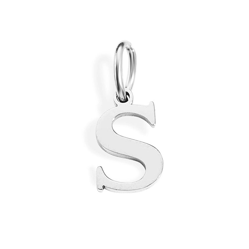 1 Piece Stainless Steel 14K Gold Plated Letter Polished Pendant