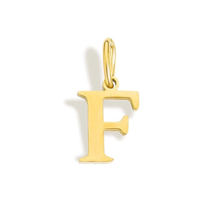 1 Piece Stainless Steel 14K Gold Plated Letter Polished Pendant