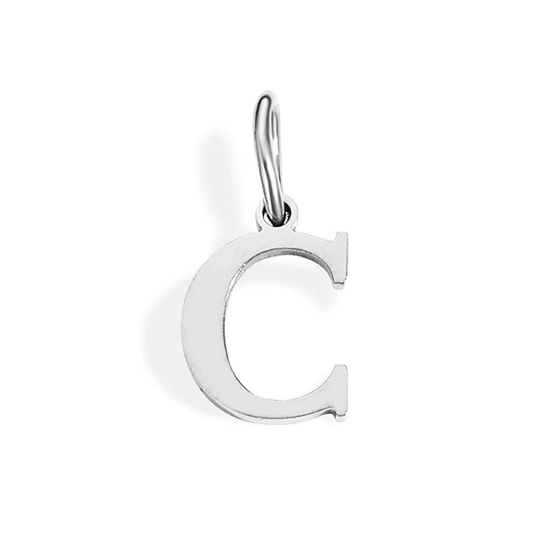 1 Piece Stainless Steel 14K Gold Plated Letter Polished Pendant