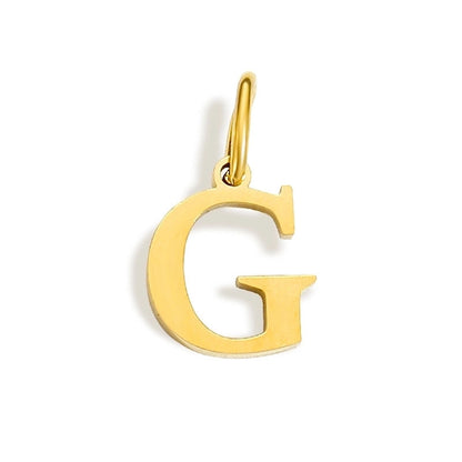 1 Piece Stainless Steel 14K Gold Plated Letter Polished Pendant