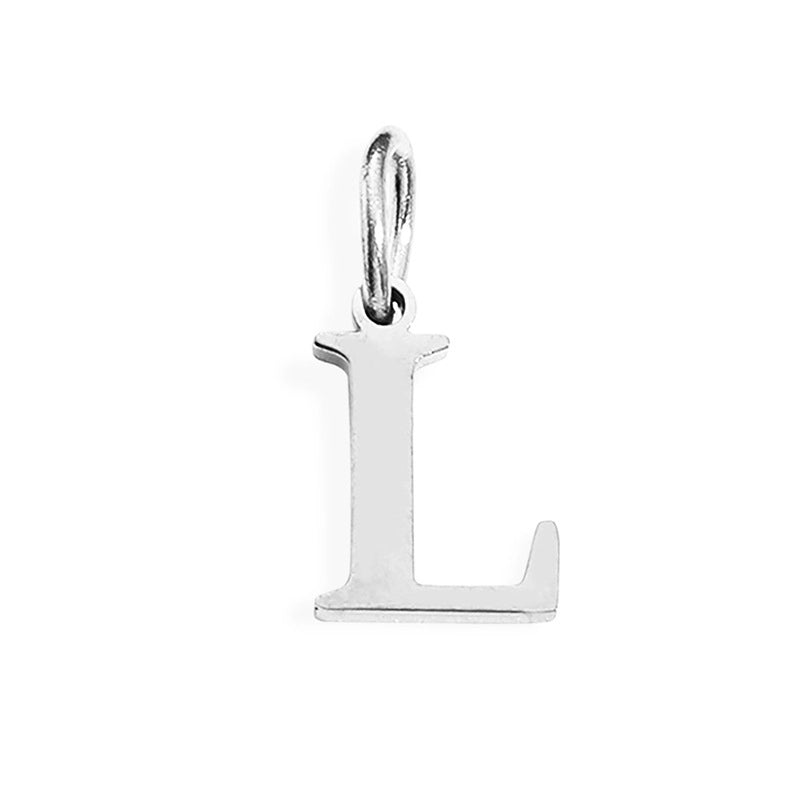 1 Piece Stainless Steel 14K Gold Plated Letter Polished Pendant