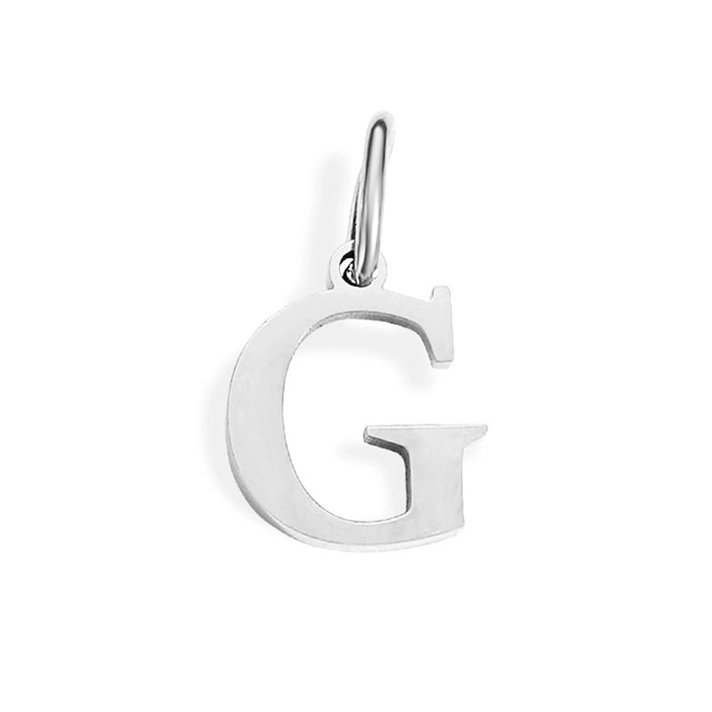 1 Piece Stainless Steel 14K Gold Plated Letter Polished Pendant