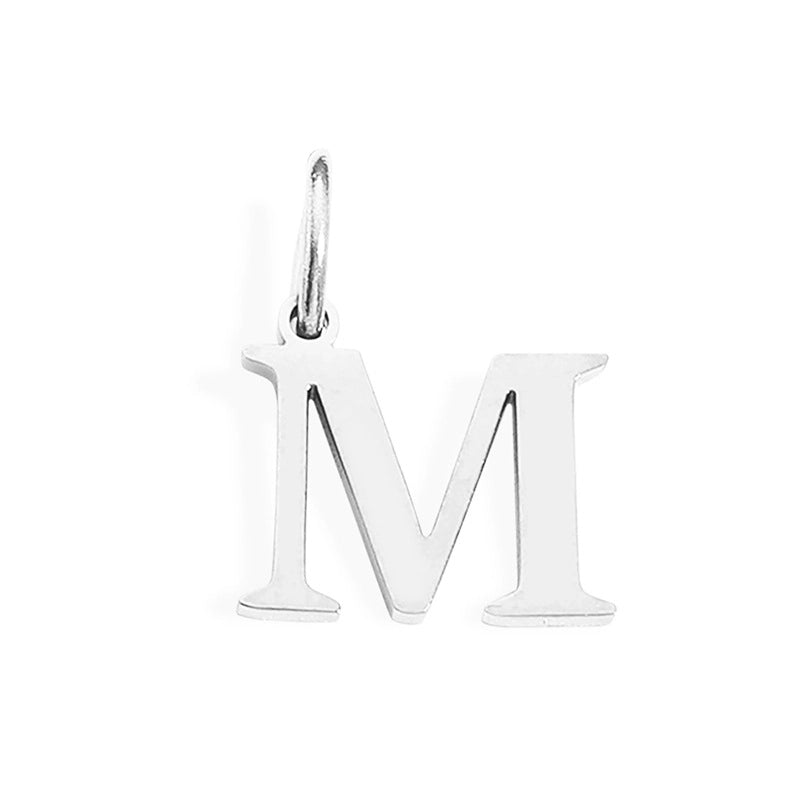 1 Piece Stainless Steel 14K Gold Plated Letter Polished Pendant