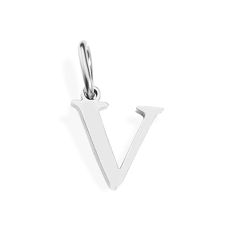 1 Piece Stainless Steel 14K Gold Plated Letter Polished Pendant