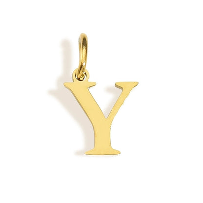 1 Piece Stainless Steel 14K Gold Plated Letter Polished Pendant