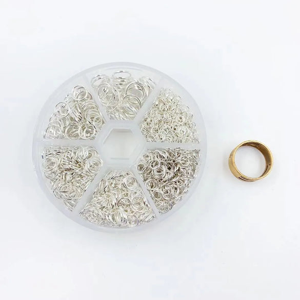 1 Box Iron Geometric Open Jump Rings