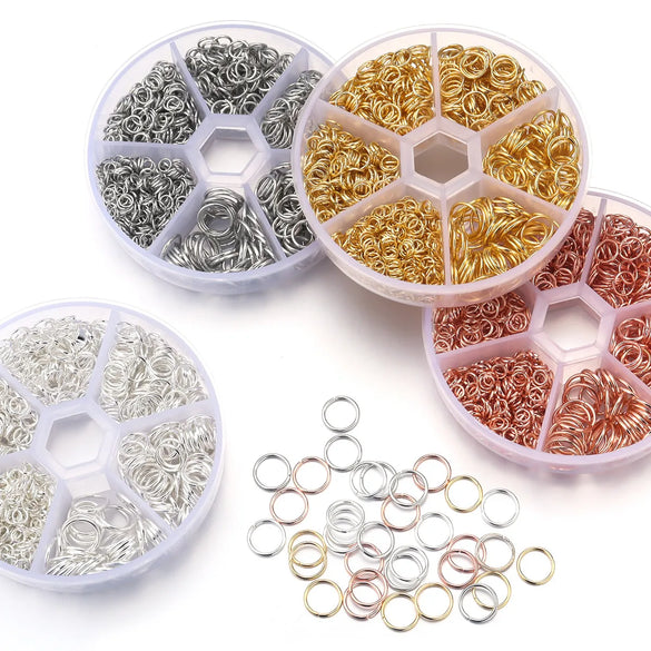 1 Box Iron Geometric Open Jump Rings