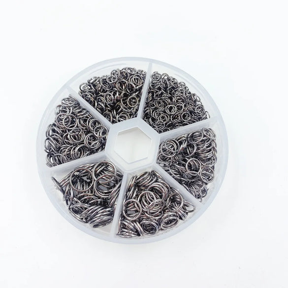 1 Box Iron Geometric Open Jump Rings