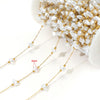 1 M 304 Stainless Steel Imitation Pearl 8*13mm Jewelry Accessories Chain