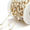 1 M 304 Stainless Steel Imitation Pearl 8*13mm Jewelry Accessories Chain