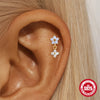1 Pair 925 Sterling Silver Opal Pearl Zircon 925 Sterling Silver Earrings Flower Butterfly Drop Earrings Ear Studs