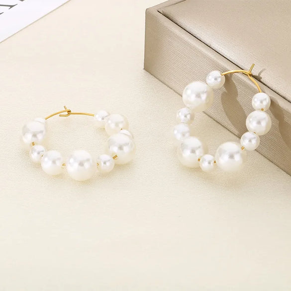 1 Pair Baroque Style Modern Style Geometric 304 Stainless Steel Shell 18K Gold Plated Earrings