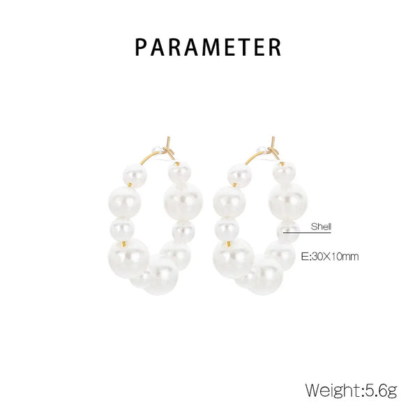 1 Pair Baroque Style Modern Style Geometric 304 Stainless Steel Shell 18K Gold Plated Earrings