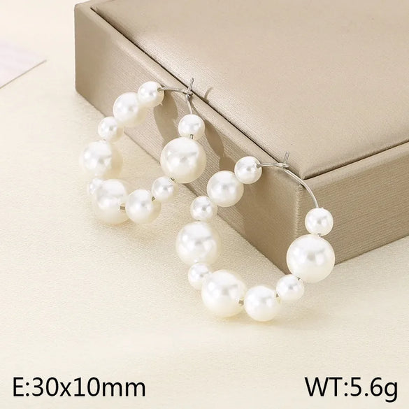 1 Pair Baroque Style Modern Style Geometric 304 Stainless Steel Shell 18K Gold Plated Earrings