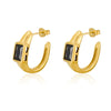 1 Pair Baroque Style Novelty Simple Style C Shape Inlay 304 Stainless Steel Zircon 18K Gold Plated Ear Studs