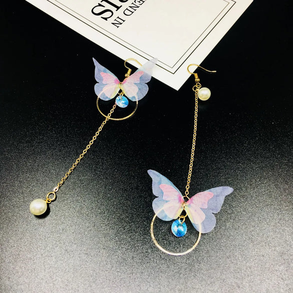 1 Pair Basic Butterfly Plating Alloy Drop Earrings