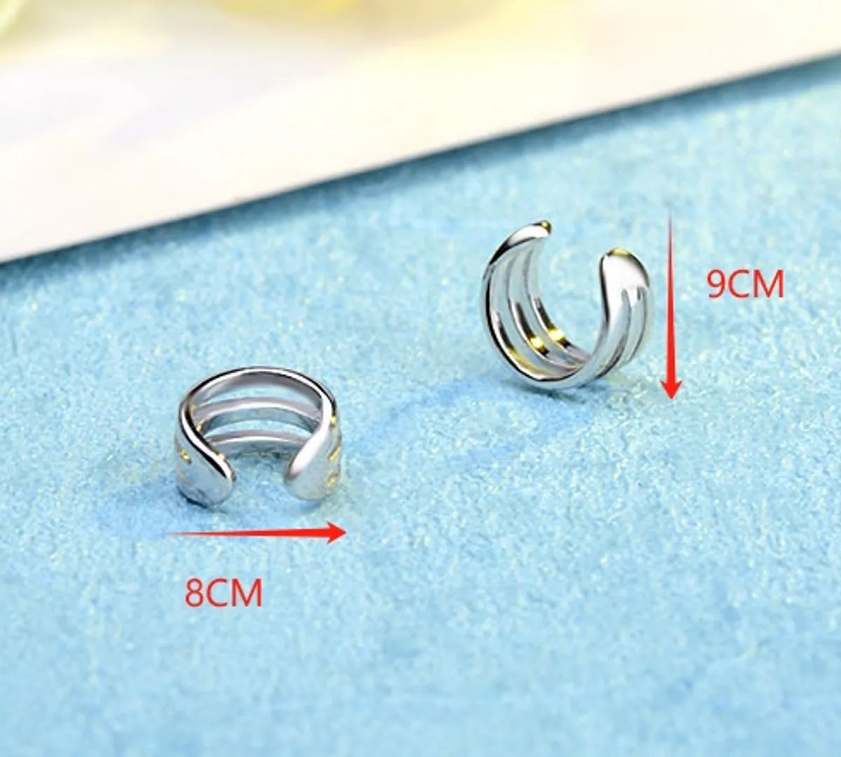 1 Pair Basic C Shape Plating Copper Ear Cuffs