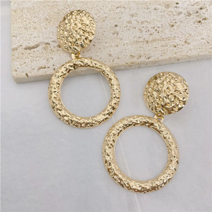 1 Pair Basic Circle Plating Alloy Drop Earrings