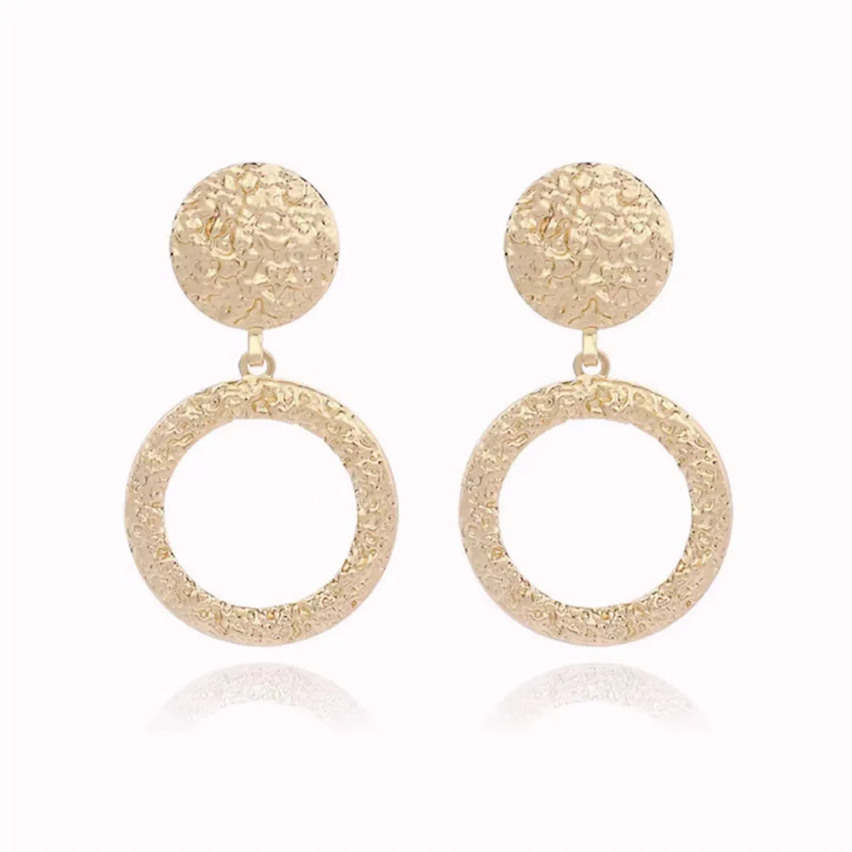 1 Pair Basic Circle Plating Alloy Drop Earrings