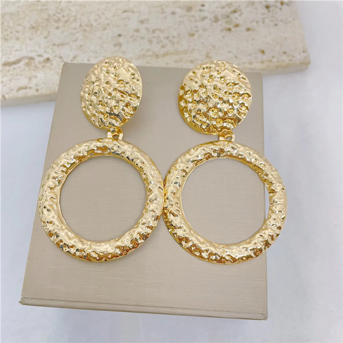 1 Pair Basic Circle Plating Alloy Drop Earrings