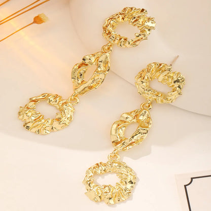 1 Pair Basic Classic Style Geometric Plating Alloy Drop Earrings