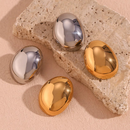 1 Pair Basic Classic Style Geometric Plating Stainless Steel 18k Gold Plated Ear Studs