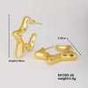 1 Pair Basic Classic Style Geometric Star Heart Shape Irregular Ccp K Gold Plated Ear Studs