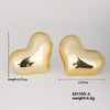 1 Pair Basic Classic Style Geometric Star Heart Shape Irregular Ccp K Gold Plated Ear Studs