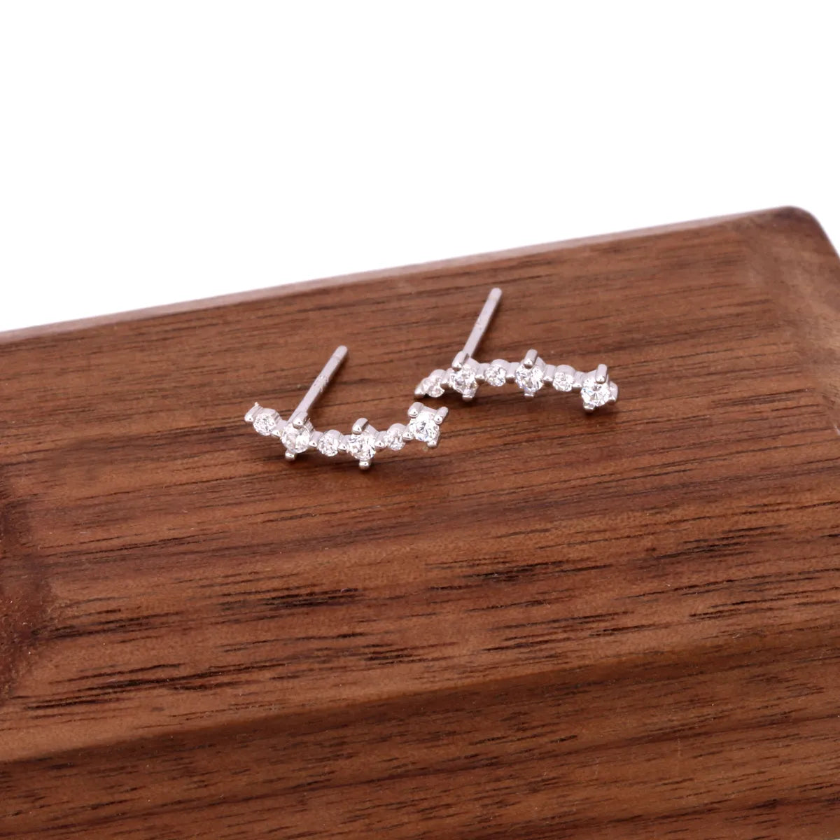 1 Pair Basic Classic Style Geometric Sterling Silver Ear Studs