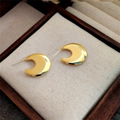 1 Pair Basic Classic Style Solid Color Plating Alloy 14k Gold Plated Silver Plated Ear Studs