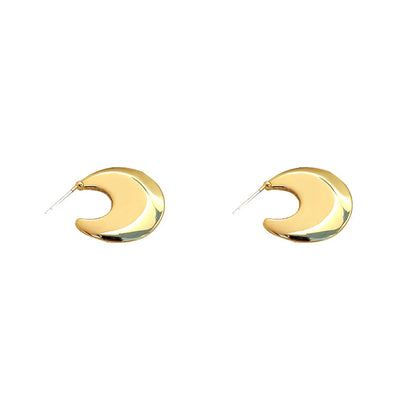 1 Pair Basic Classic Style Solid Color Plating Alloy 14k Gold Plated Silver Plated Ear Studs