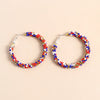 1 Pair Basic Color Block Beaded Seed Bead Earrings